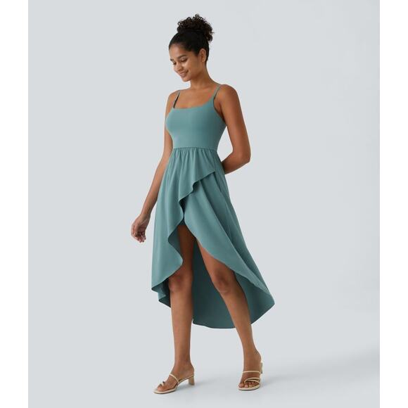 HALARA Breezeful High-Low Flowy Midi Dress, Size Medium - Picture 5 of 13